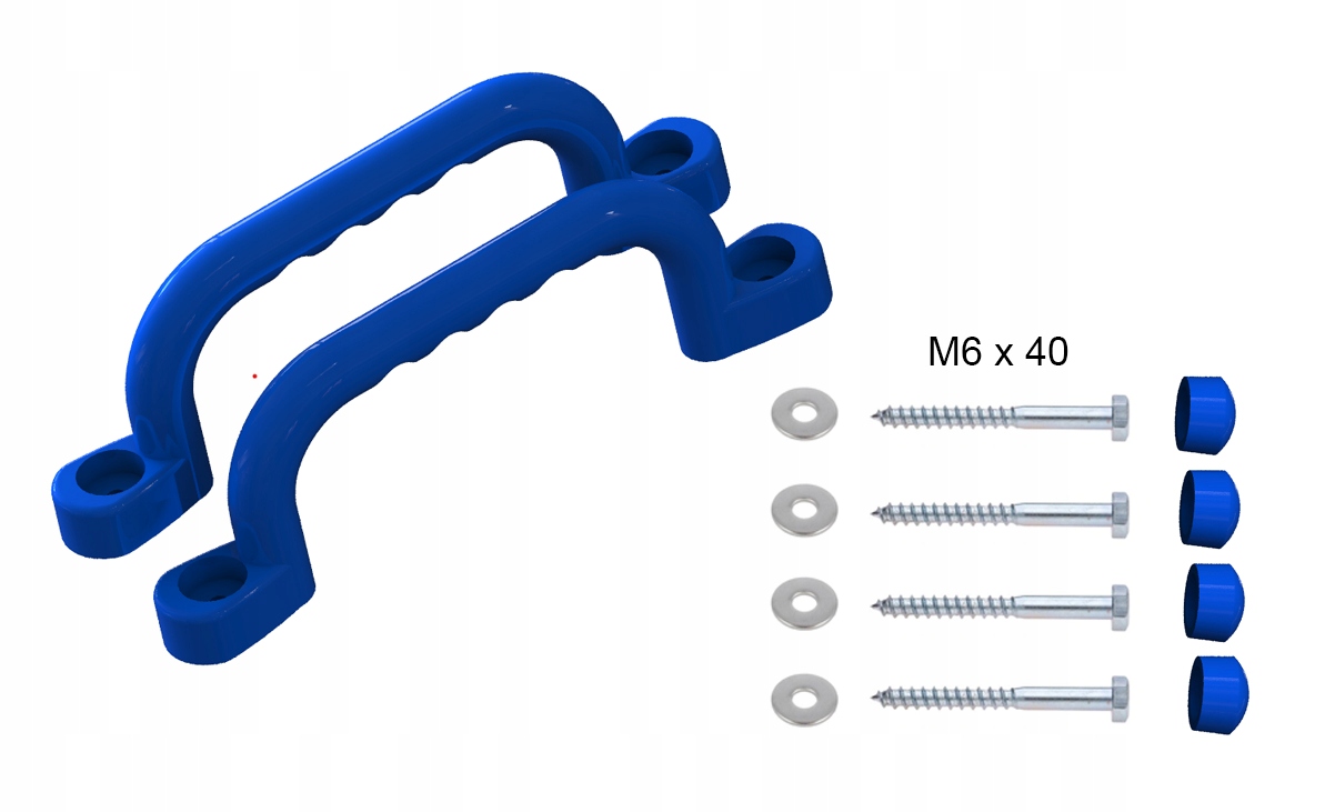 SUN - UCHWYTY RĄCZKI NA PLAC ZABAW 240 mm -2szt Z WKRĘTAMI NIEBIESKIE BU Marka MK-PLAST