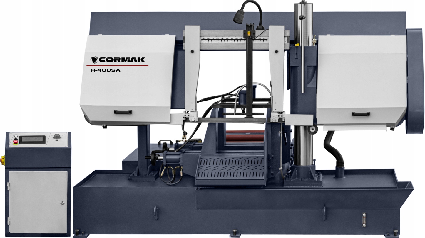 PIŁA PRZECINARKA TAŚMOWA CIĘCIE 400 mm 4kW AUTOMATYCZNA DO PAKIETÓW