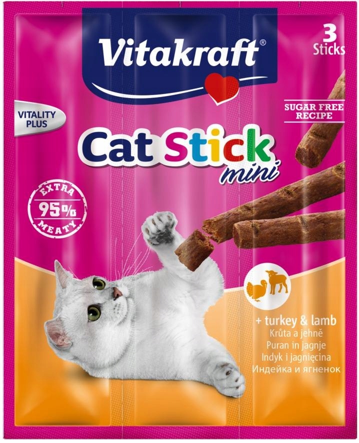 Vitakraft Cat Stick Mini 3ks krůta/jehněčí pamlsek pro kočky