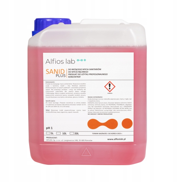 Levně Sanid Plus Silný přípravek do koupelen 5L 50 L čištění sprchových koutů