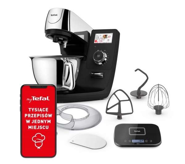Robot planetarny Tefal Coach Touch QB951837 1200W Waga Misa z pokrywą 5,5L