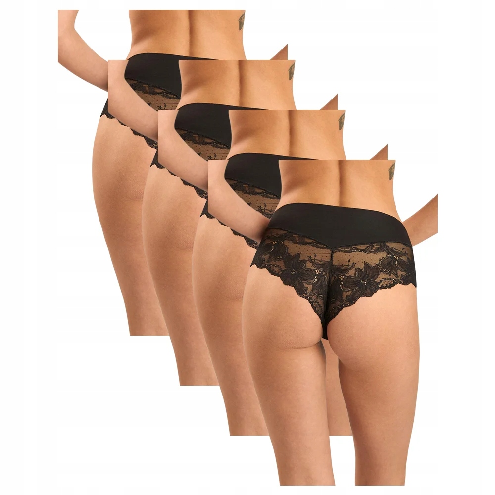 Dámské bavlněné kalhotky s vysokým pasem kalhotky 4pack Sielei XL