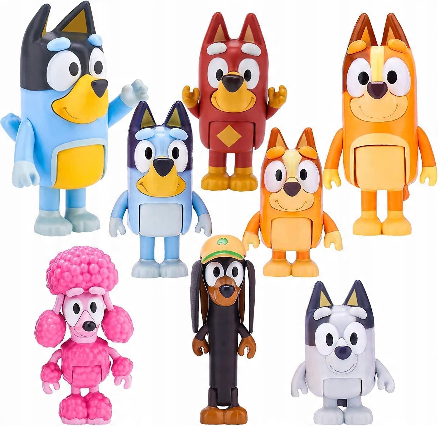 

8 Sztuk Figurki Bluey i Bingo rodzina przyjaciele