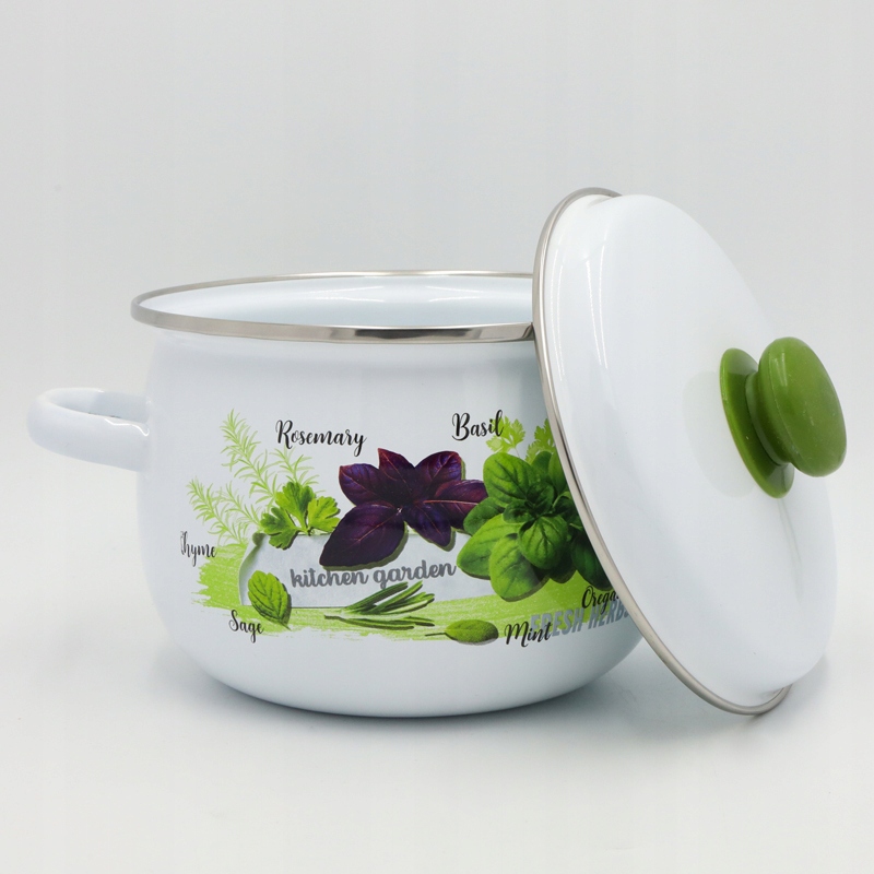 Kpl 4 garnków emaliowanych indukcja zestaw garnki Marka Emalia Rybnik