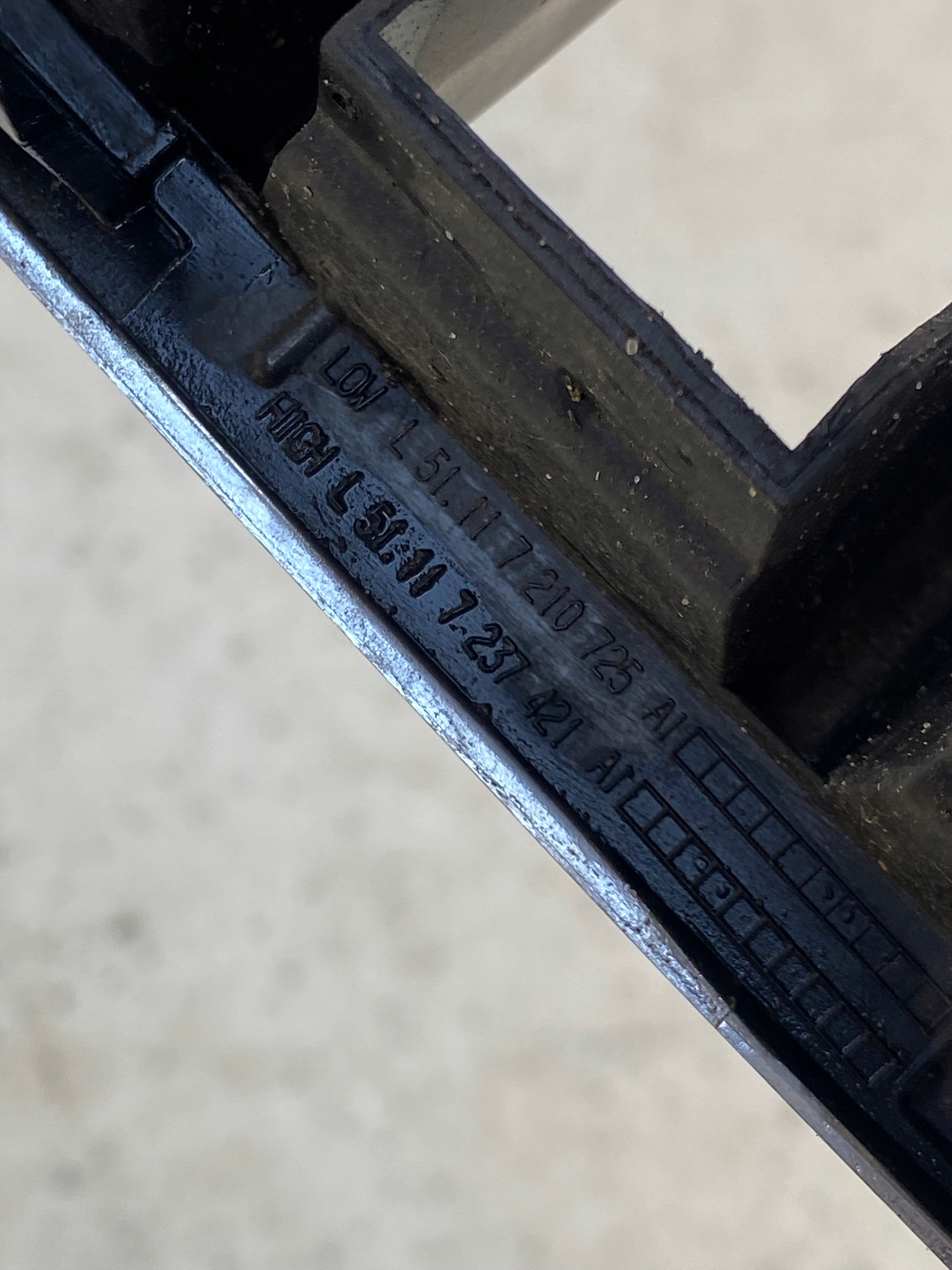 BMW X3 F25 hűtőrács hip pack CHROM bal 7237421