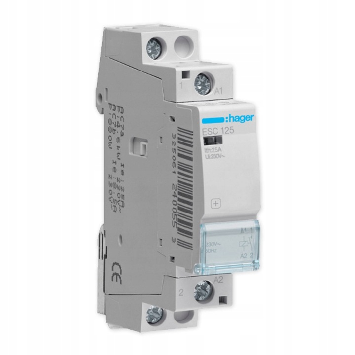 Hager ESC125 Stycznik 230VAC 1NO 25A AC-7a/b