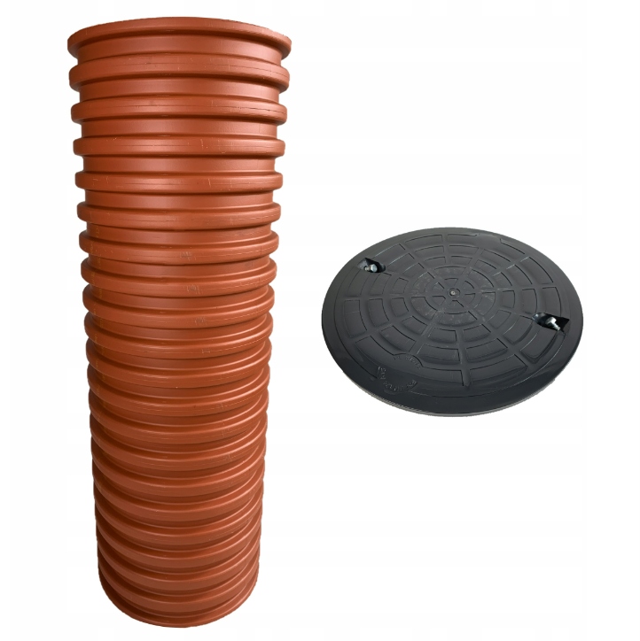 Trubka 315 Dříková 100 cm vroubkovaná 1 m víčko