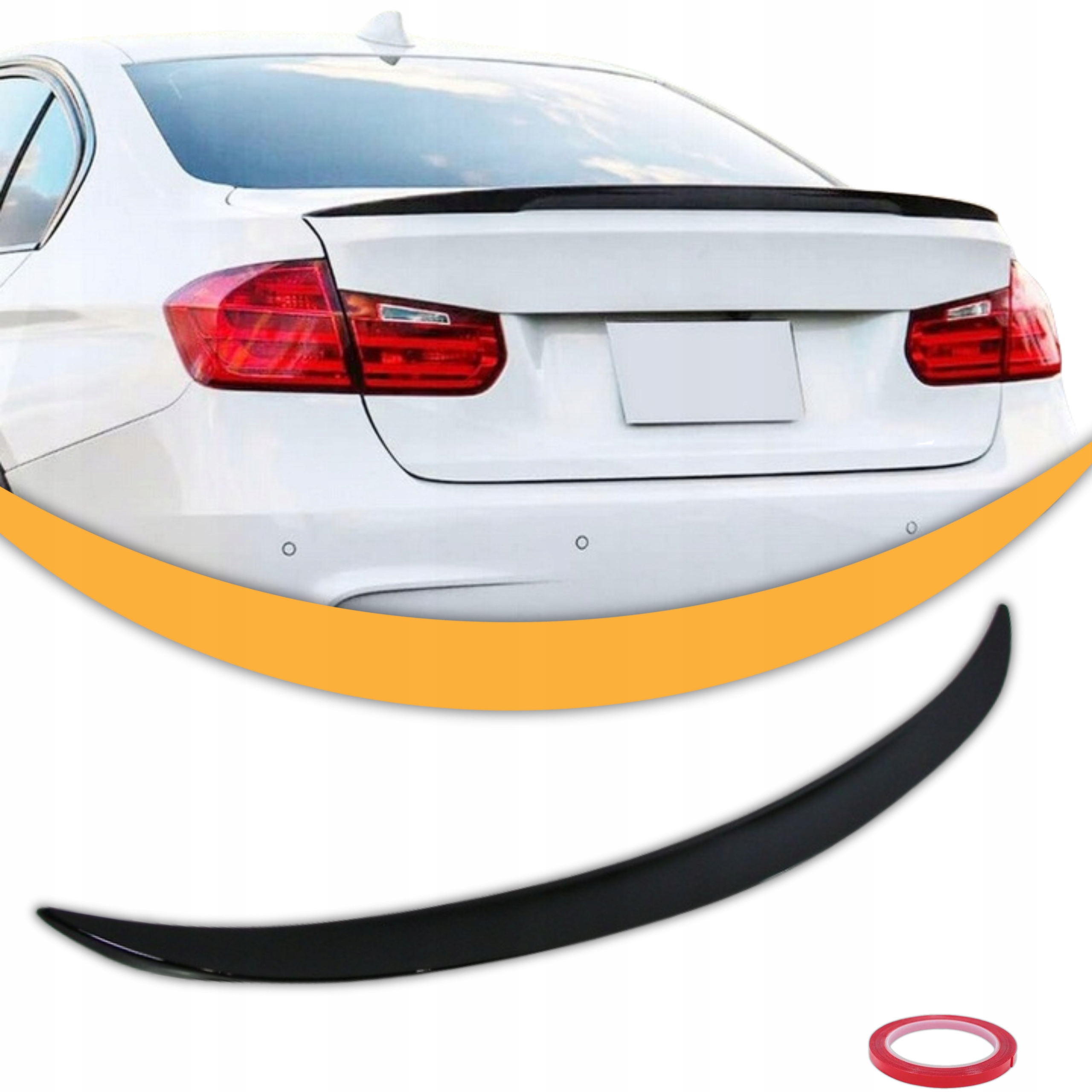 Spoiler czarny tylny BMW 3 F30 MP Look