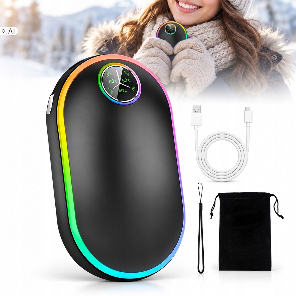 Ohřívač Rukou Powerbank 2V1 Elektrický Kapesní Ohřívač Rukou