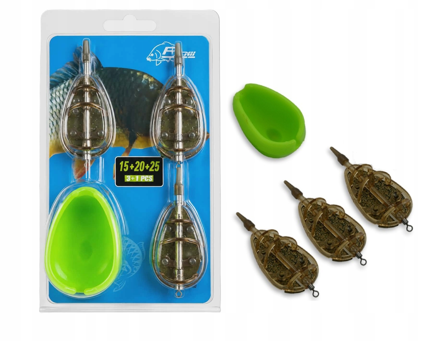 Zestaw Koszyków 15,20,25G Do Metody 3+1 Method Feeder +forma