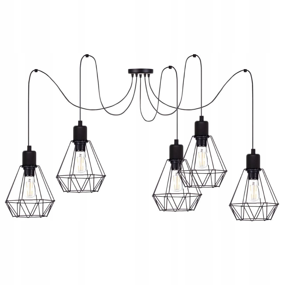 Závěsné Stropní Svítidlo Diamant Loft Spider Metal