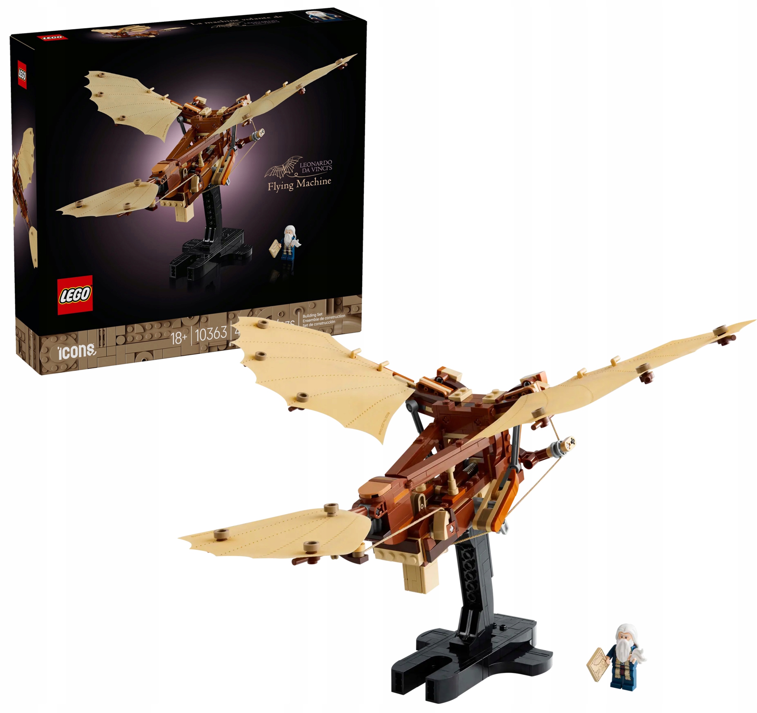 Lego Icons Létající stroj Leonarda Da Vinciho 10363