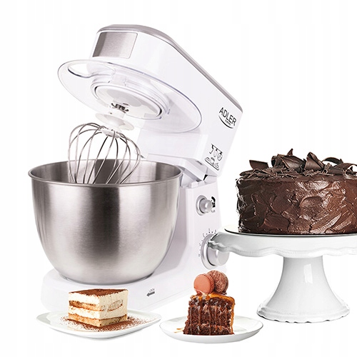 Planetární Kuchyňský Robot Mixér Velká mísa 4L Ocel 1000W Hnětení těsta