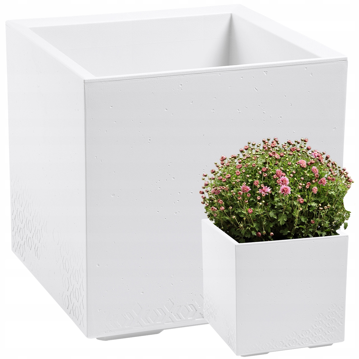Karo Eco Recyklovaný beton 40x40 bílá plast Lamela