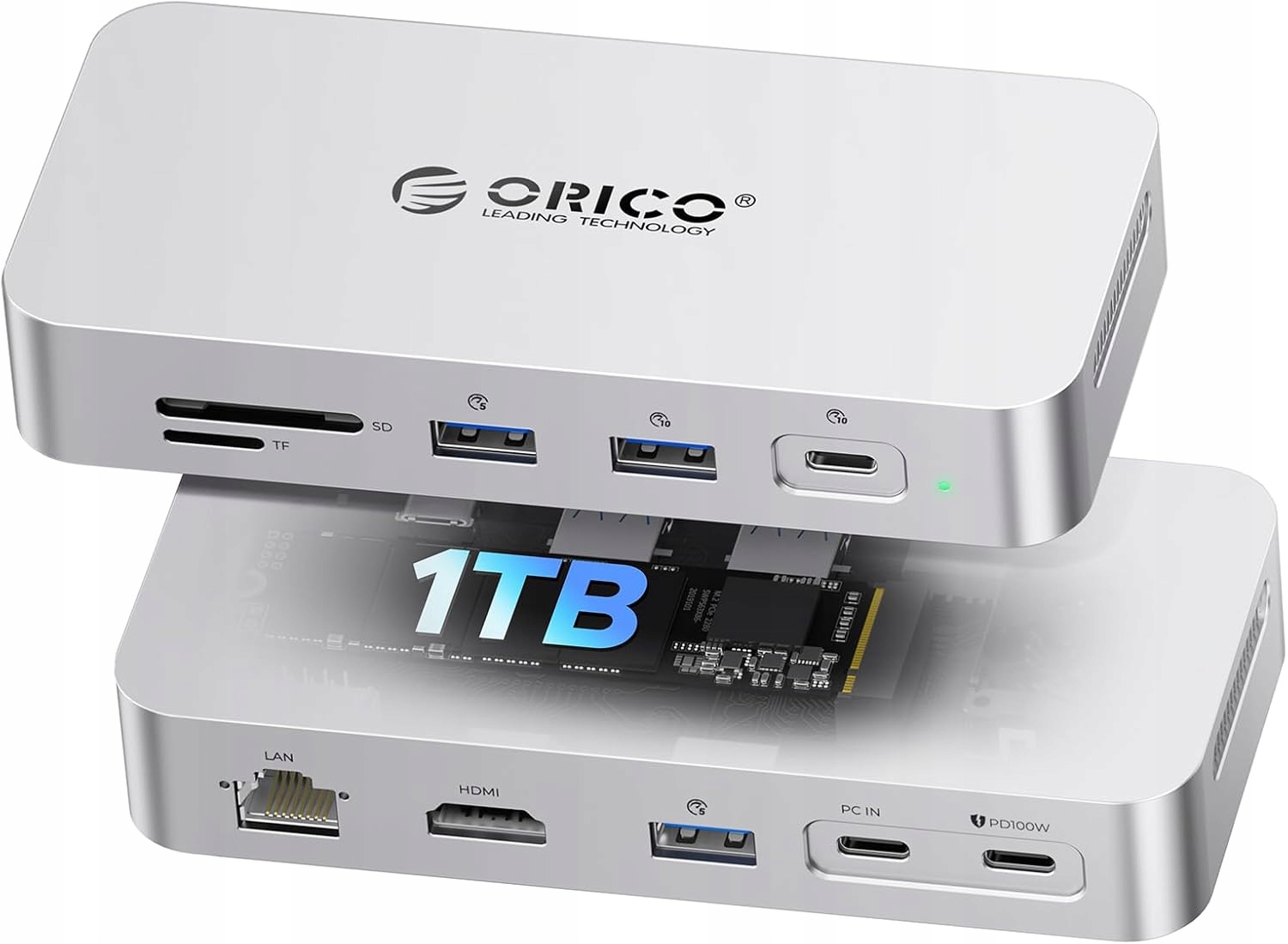 Dokovací Stanice Dockdrive 10V1 Disk 1TB Orico SJ10 Rozbočovač Usb 4K 60HZ