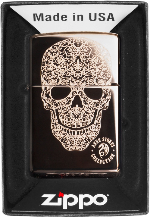 Zapalovač Zippo Anne Stokes Skull 60005206 Větruodolný benzínový