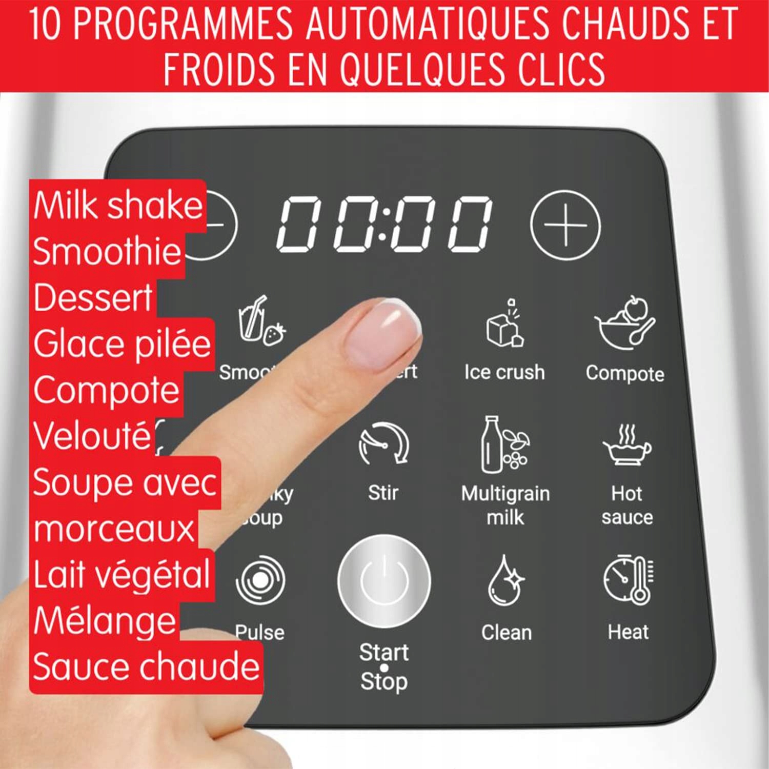 MOULINEX PerfectMix Cook Blender 1400W 10 Programów 2L Ekran Dotykowy — miniatura 3