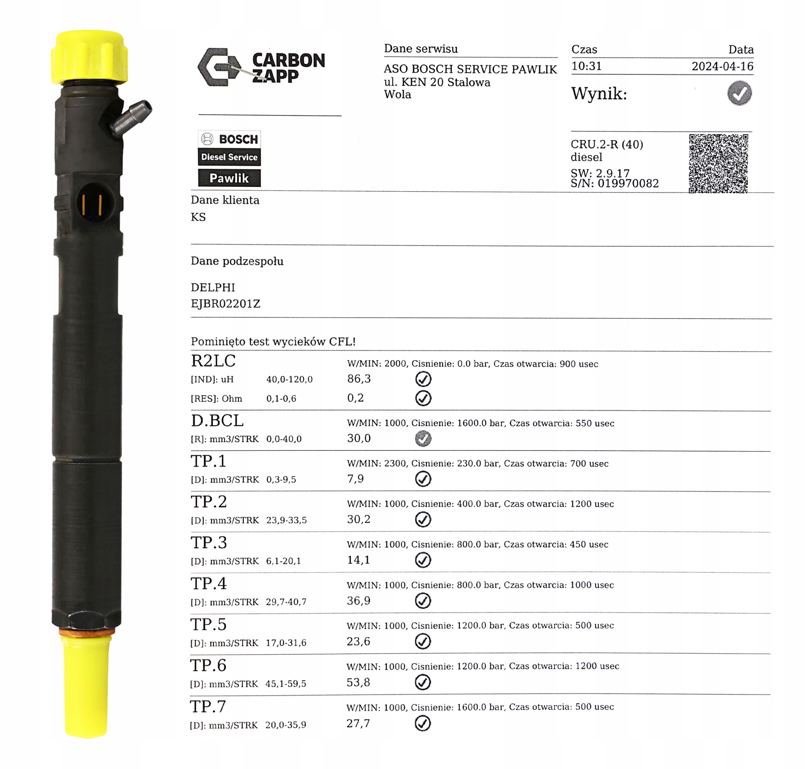 FORD FOCUS MK1 01-04 WTRYSKI 1.8 TDCI EJBR02201Z Producent części Delphi