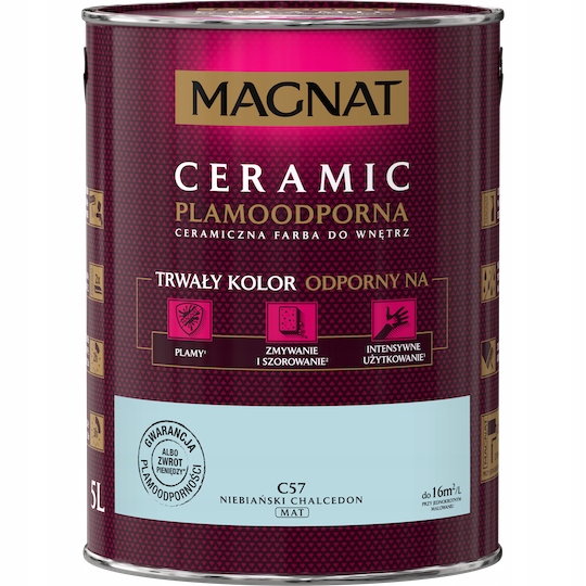 

Farba Magnat Ceramic 5L C57 Niebiański Chalcedon