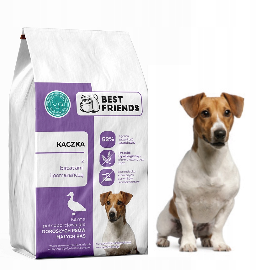 Karma dla psa sucha, Jack Russel, 52% Kaczka 6kg