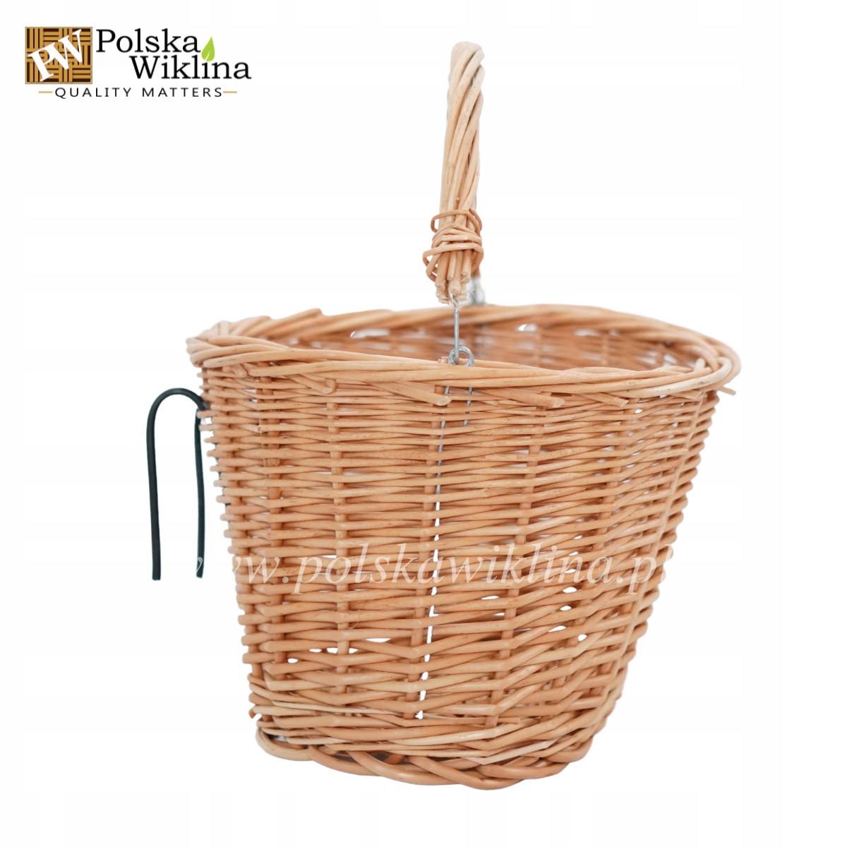 KOSZ KOSZYK WIKLINOWY NA ROWER KIEROWNICĘ natural Obciążenie maksymalne 7 kg