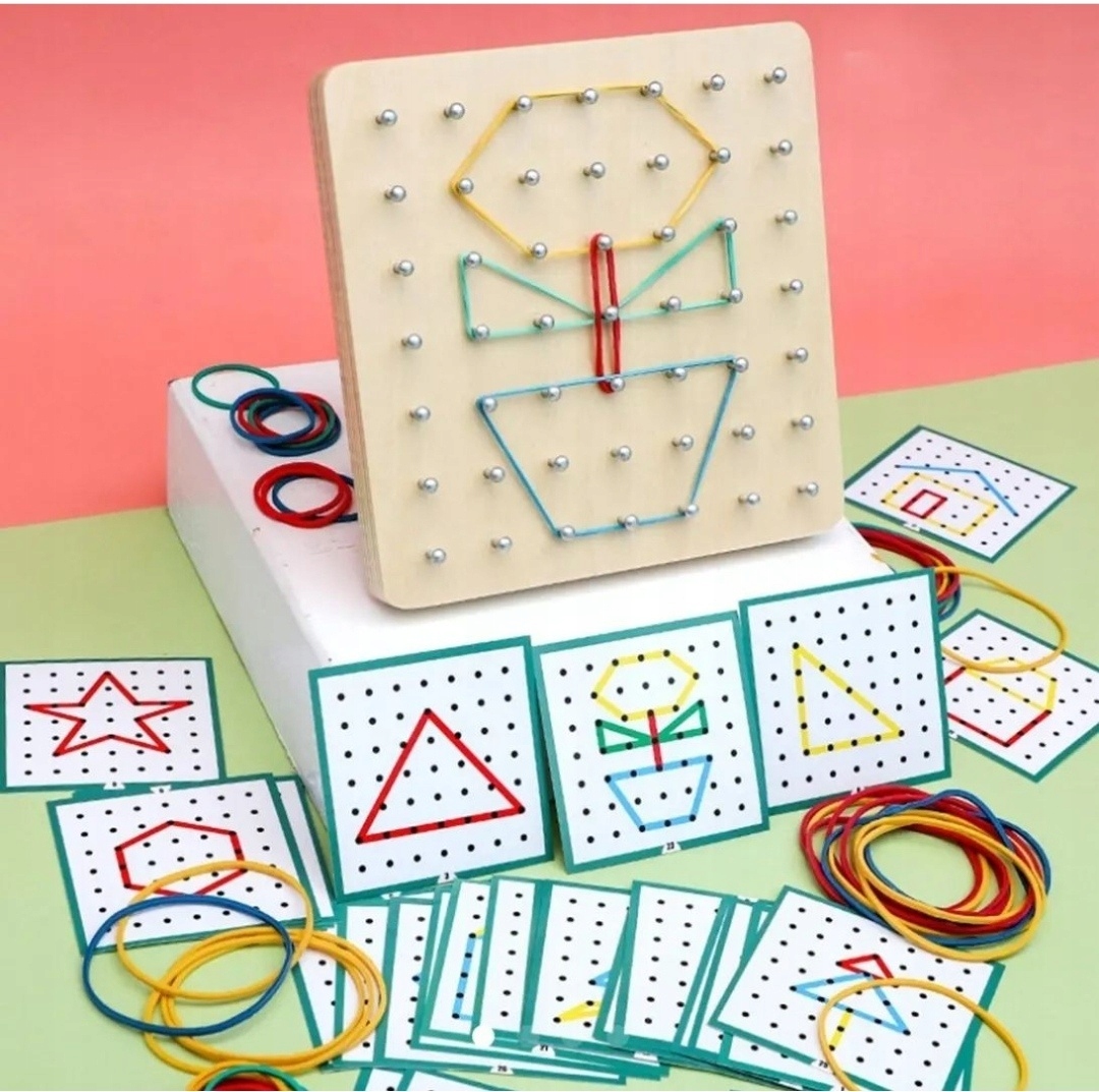 Geoboard tablica edukacyjna z gumkami