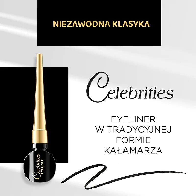 Eveline Celebrities Brązowy Eyeliner Do Oczu Stan opakowania oryginalne