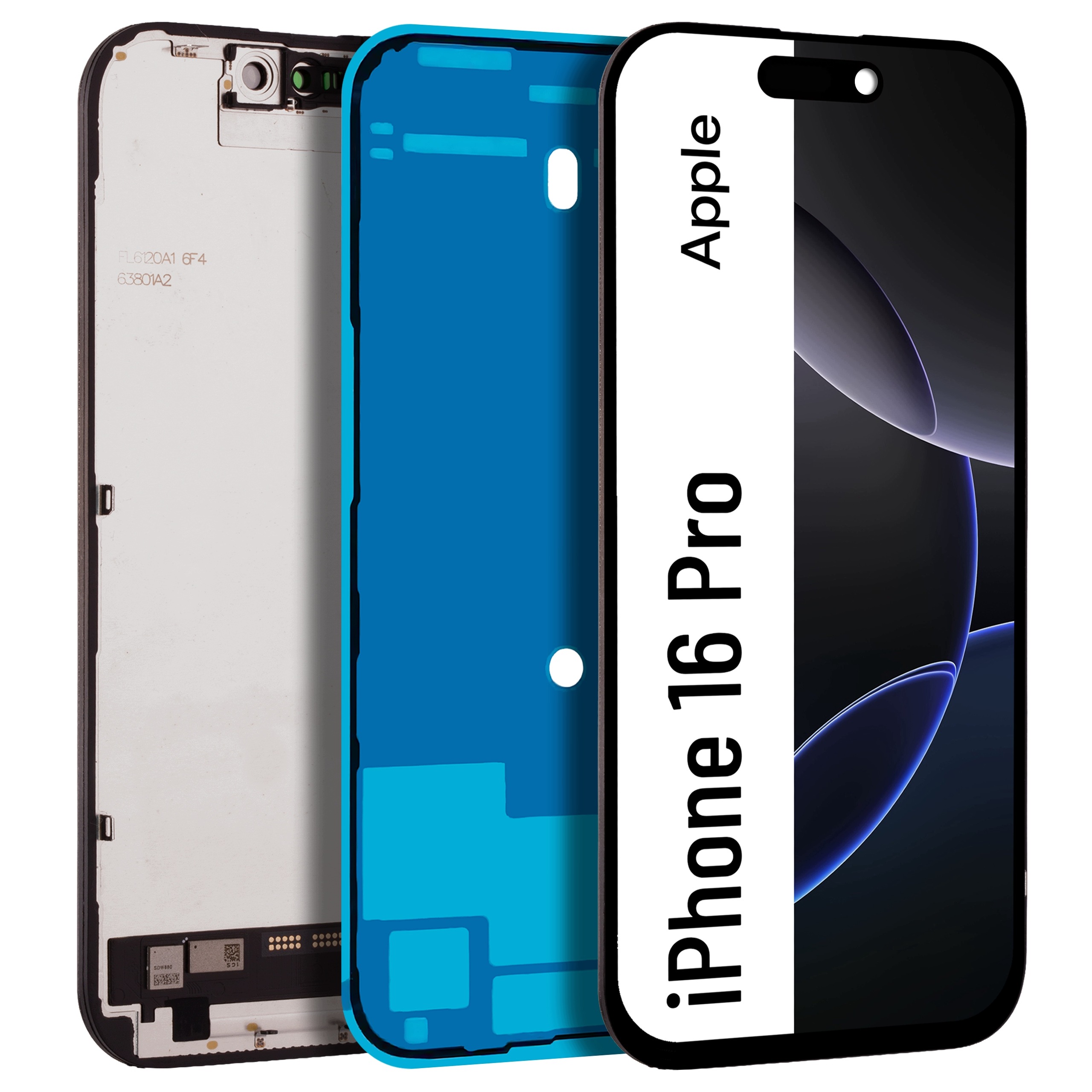 Displej s rámečkem Incell pro iPhone 16 Pro Těsnění True Tone
