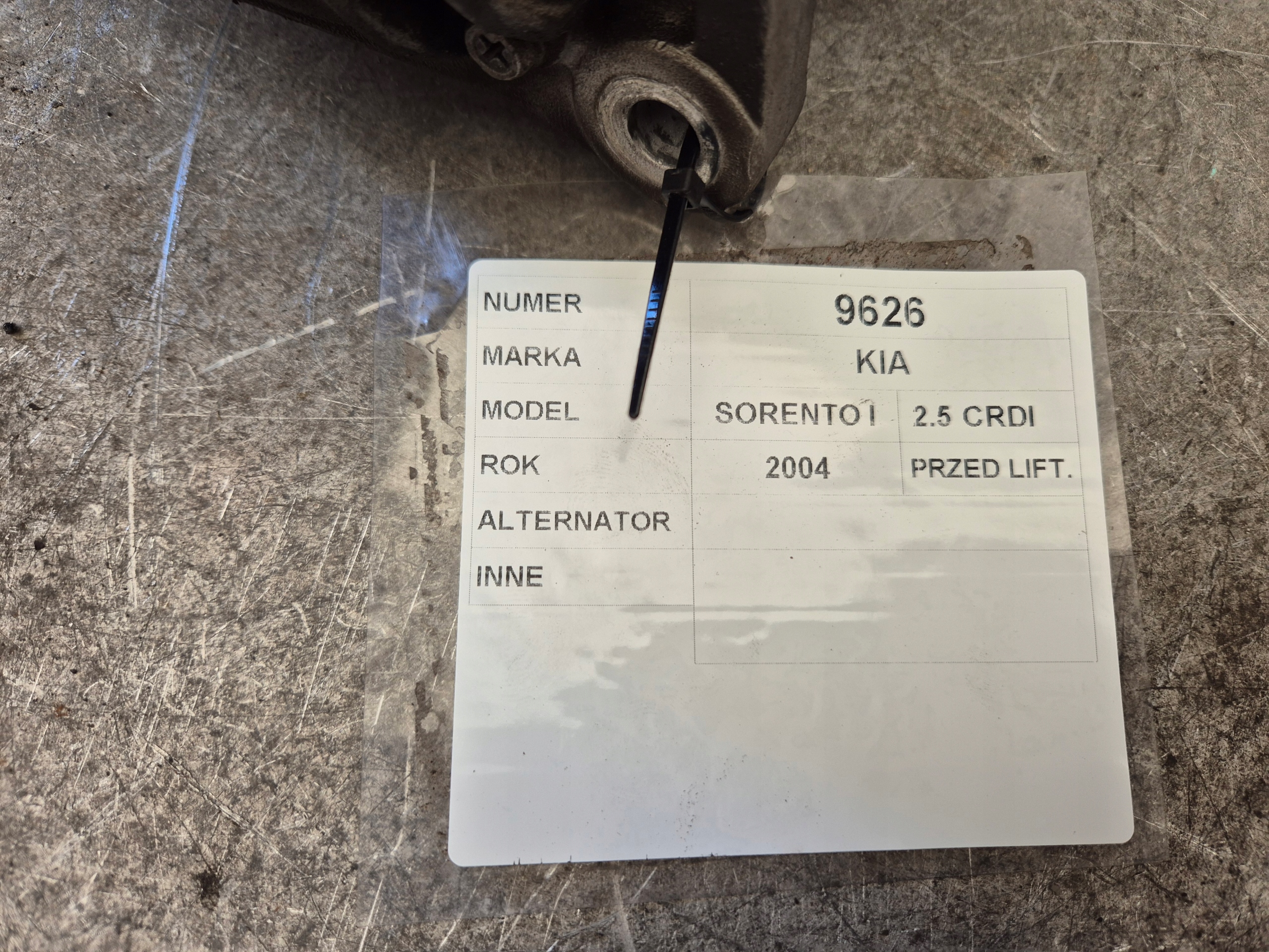 Kia Sorento and 2,5 crdi alternator