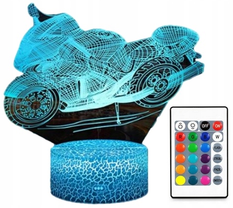 

Lampa 3D Led Usb Motor Motocykl Lampka Nocna