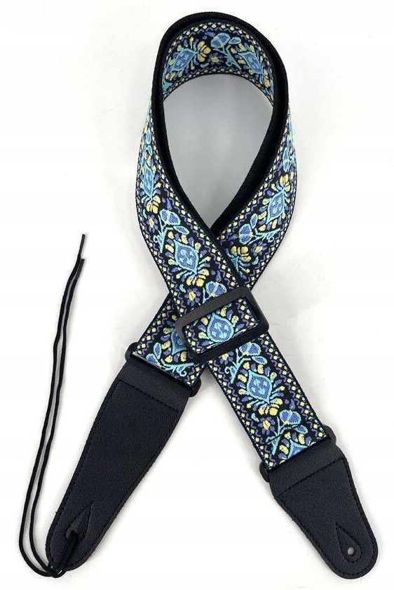 PASEK DO GITARY, UKULELE REGULOWANY MOCNY PIĘKNY WYGLĄD NA PREZENT BLUE