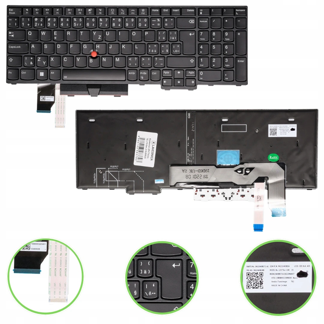 Sk/cz Klávesnica Lenovo ThinkPad L15 L15 Gen 2