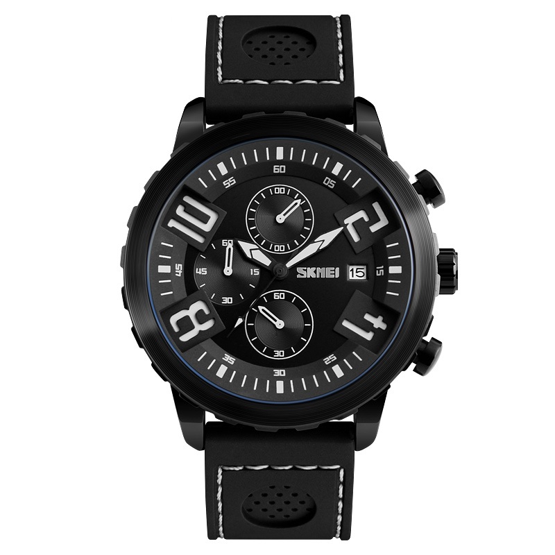 

Zegarek Męski Chrono Datownik Przeszycia Gumowy