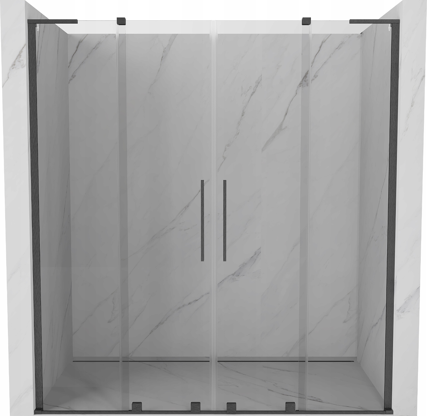 Mexen Velar L Duo posuvné sprchové dveře 180x200 cm, gun šedá