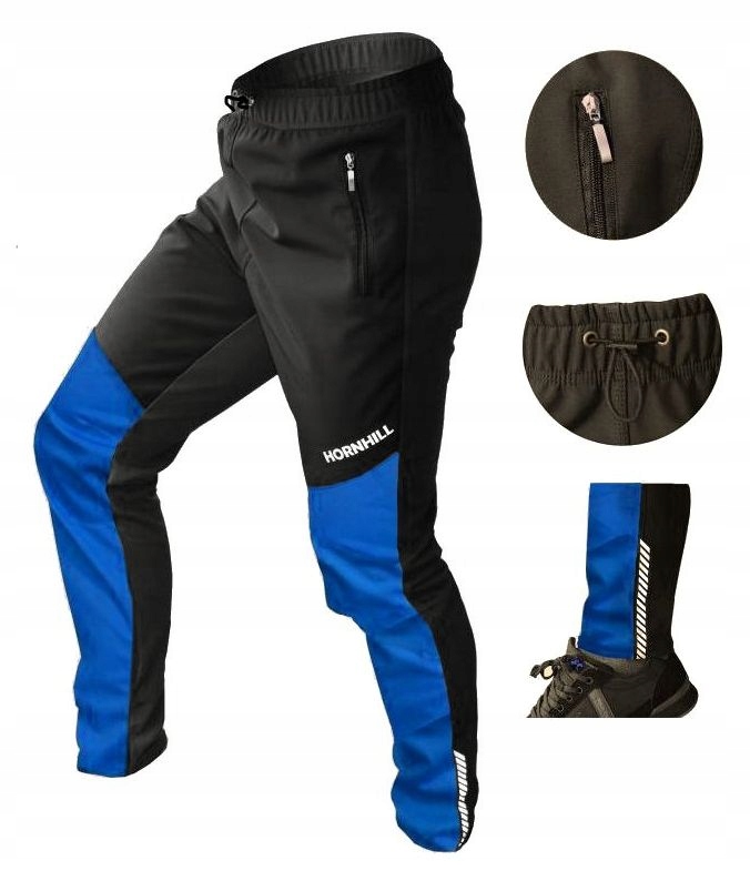 Spodnie Rowerowe Techno Wiatroszczelne Membrana Wind i Soft Kieszenie XXL 4