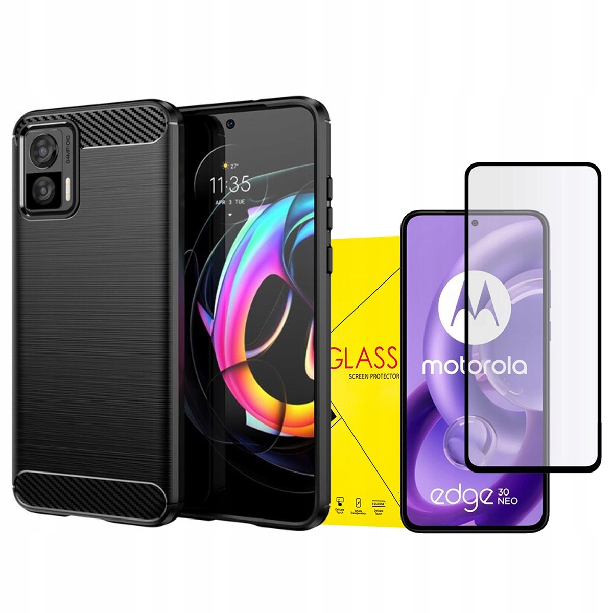 

Etui Do Motorola Moto Edge 30 Neo, Case Szkło