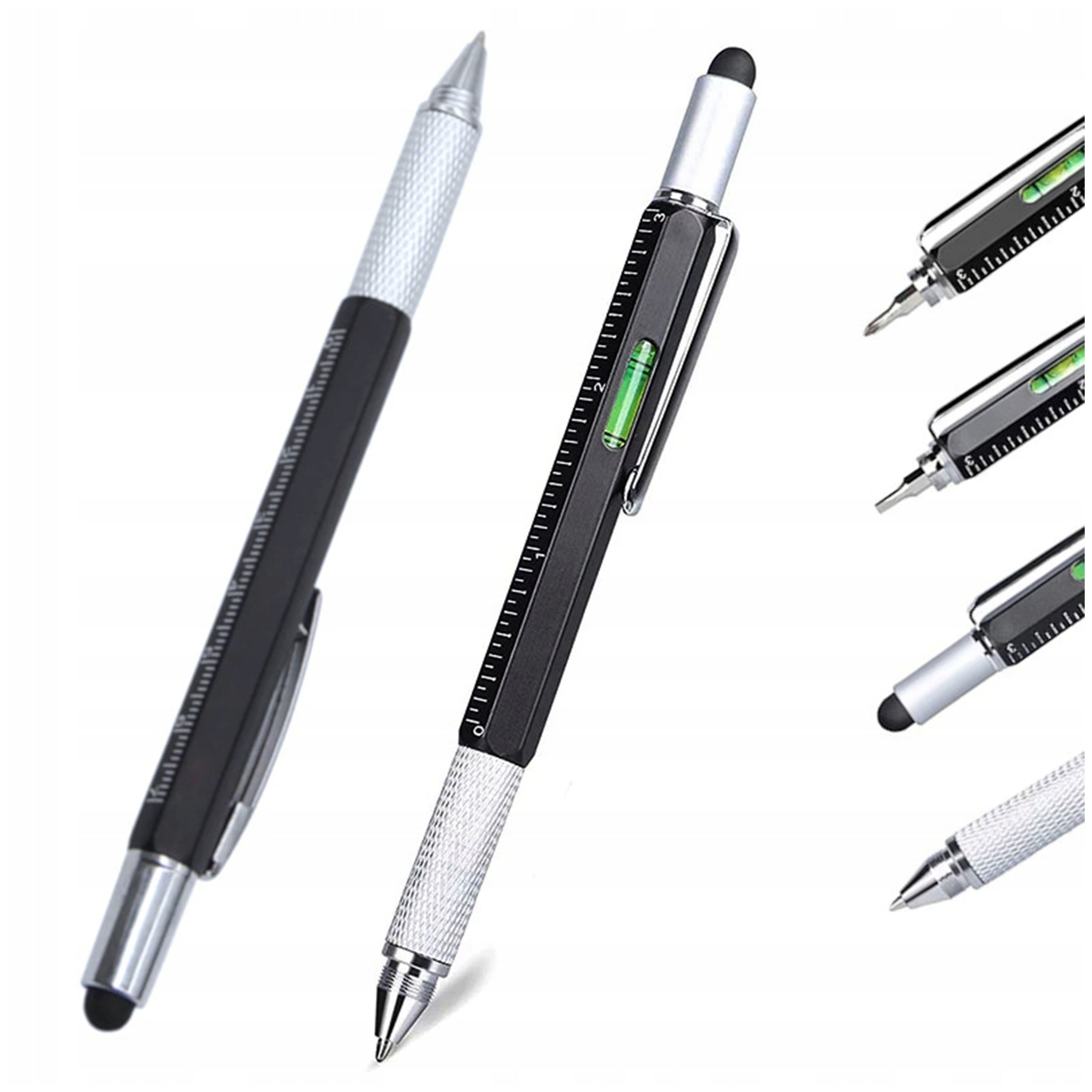 Długopis Multitool 6w1 miarka, śrubokręt, poziomica