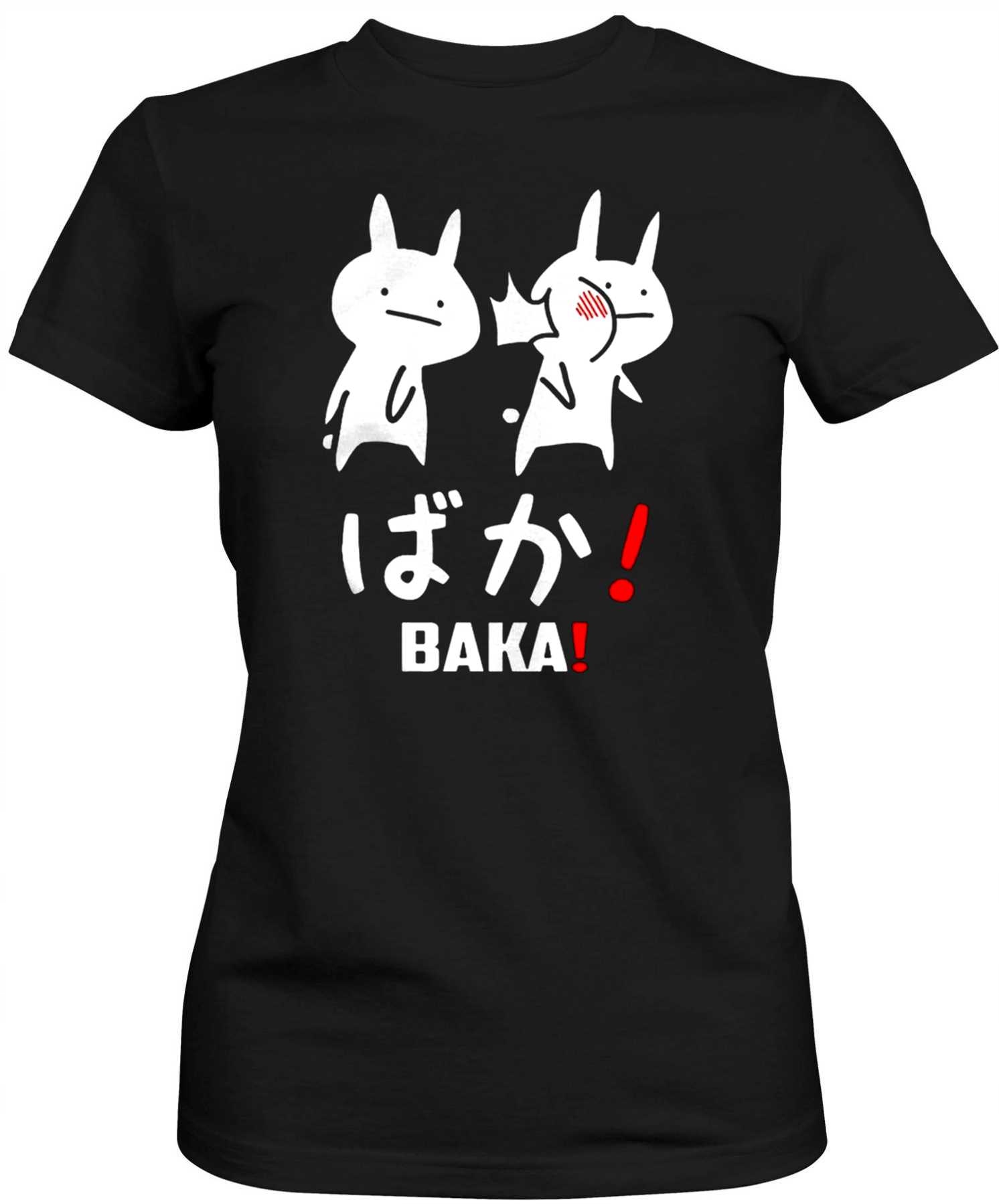 

Koszulka damska Baka Otaku Anime Manga Slap królik