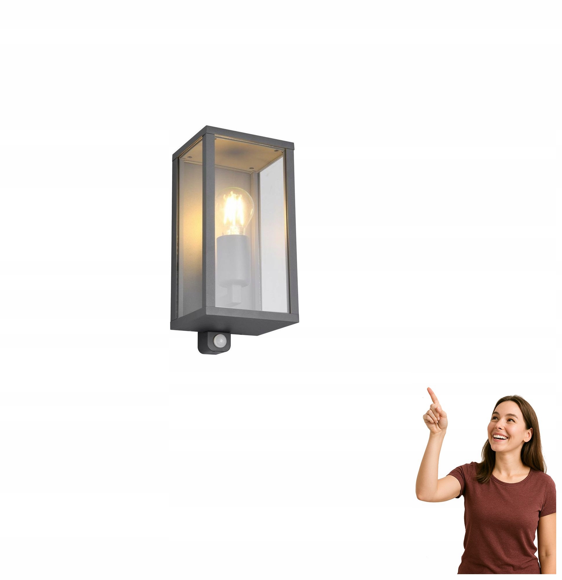 Nástenná lampa s snímačom Koriel Trio