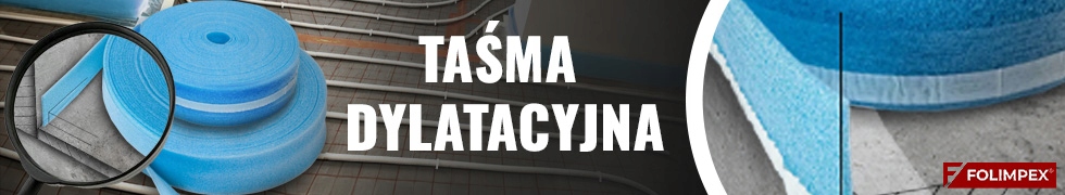 TAŚMA PIANKA DYLATACYJNA BRZEGOWA FOLIA 8/10/50 Marka Folimpex