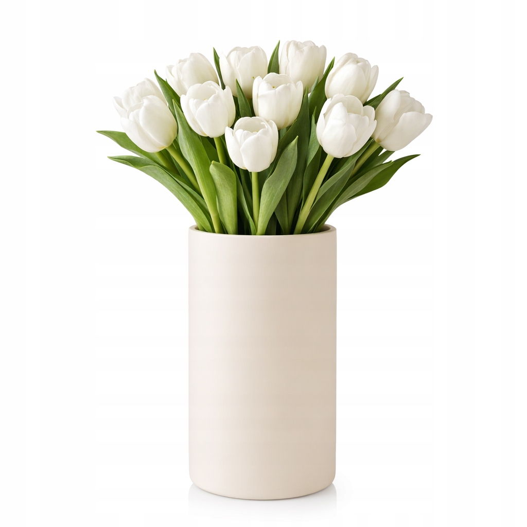 Wazon szklany BOHO beżowy 21,5 cm