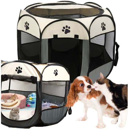 Levně Kotec Pro Zvířata Psa Kočku Králíka Do Domácnosti Skládací Voděodolná 74*74*43 cm