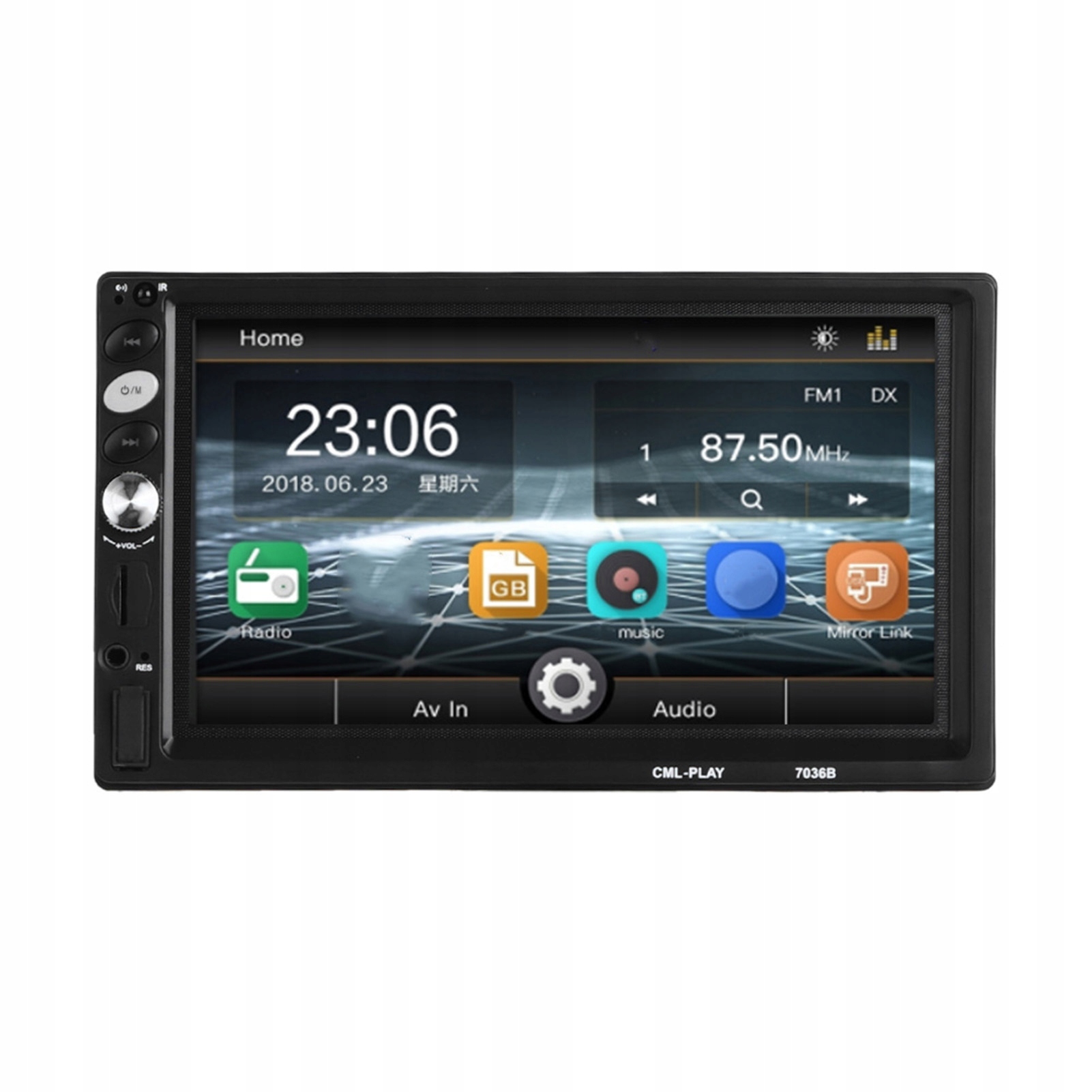 7-дюймовый двойной 2DIN HD стерео автомобильный радиоприемник