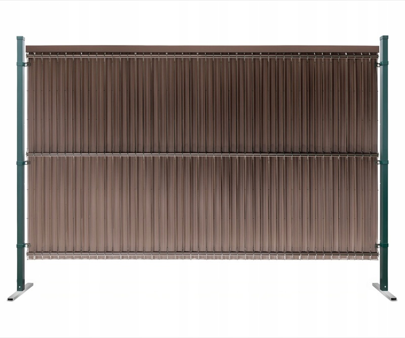 Listwy ogrodzeniowe pionowe wąskie 44-62mm 153x250cm RD01 Jasnobrązowy