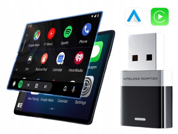 Mini Bezprzewodowy Apple Carplay Android Auto Adapter Smart Usb Usb C