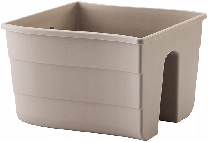 

Doniczka balkonowa balustradowa Fala30 Szarobeżowy