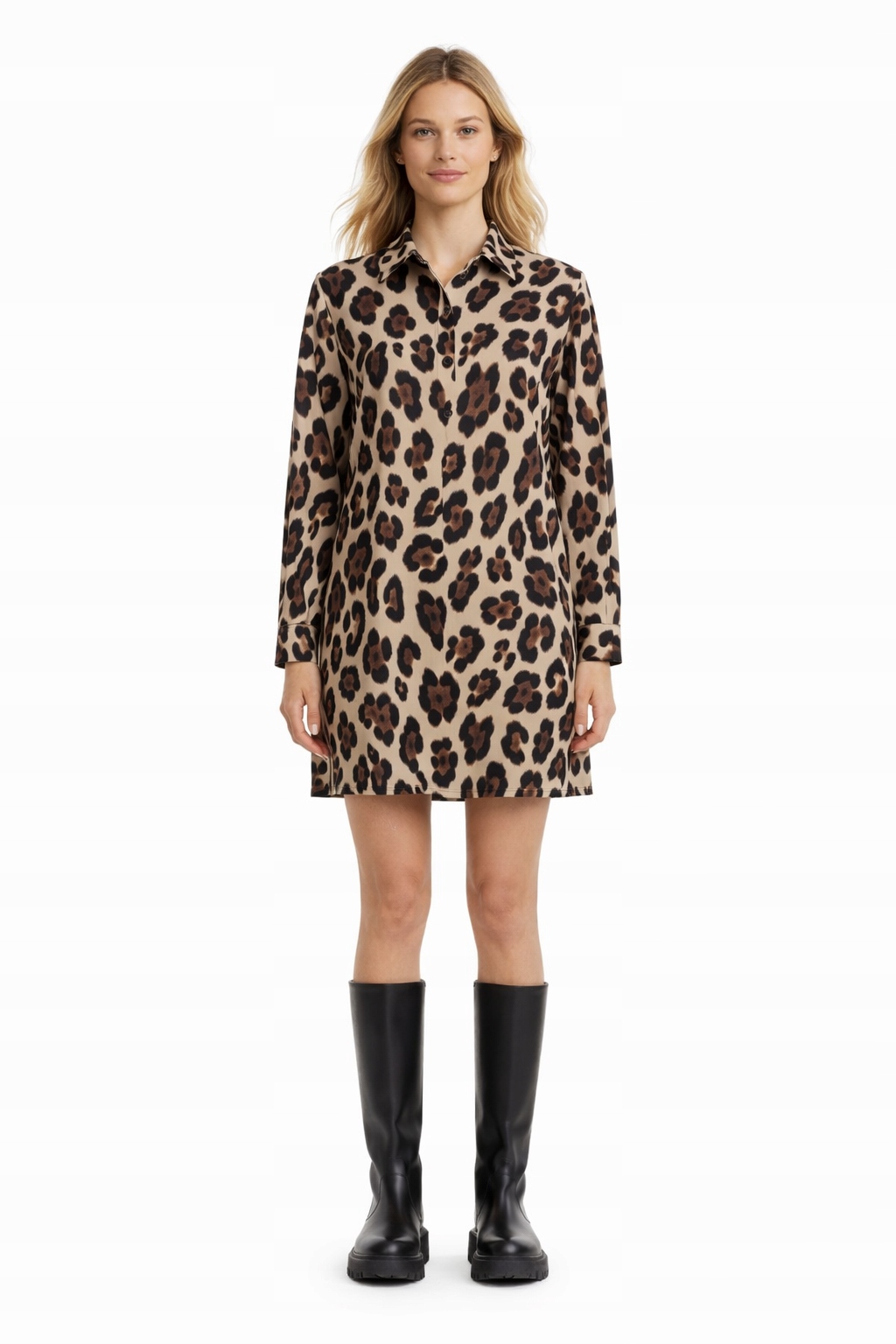 Dámská Košile S Leopardím Vzorem A Límečkem S/m I3A