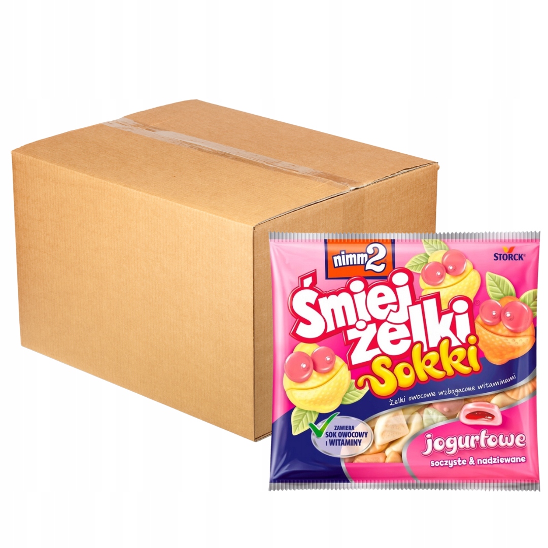 Levně nimm2 Smajlíky Jogurtové šťávy Želé Bonbony 90 g x 24 ks