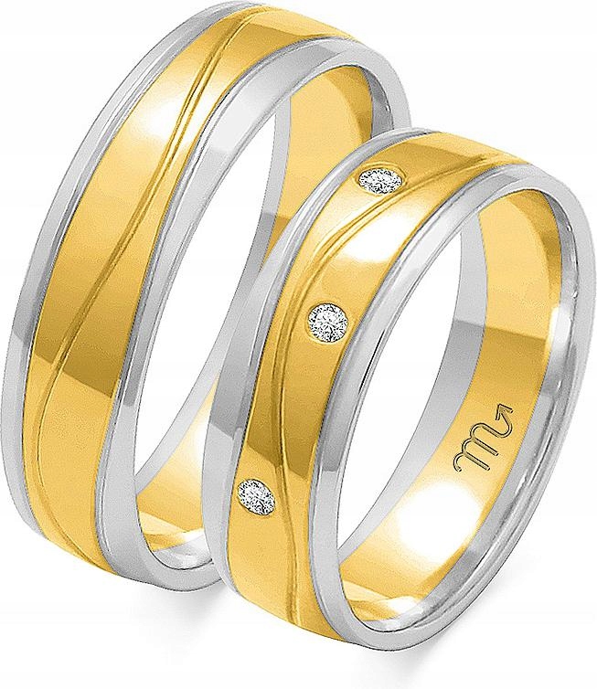 Zlatý snubní prsten moderní svatba 14K 585 vel. 23 24 25, dámská kolekce pro muže