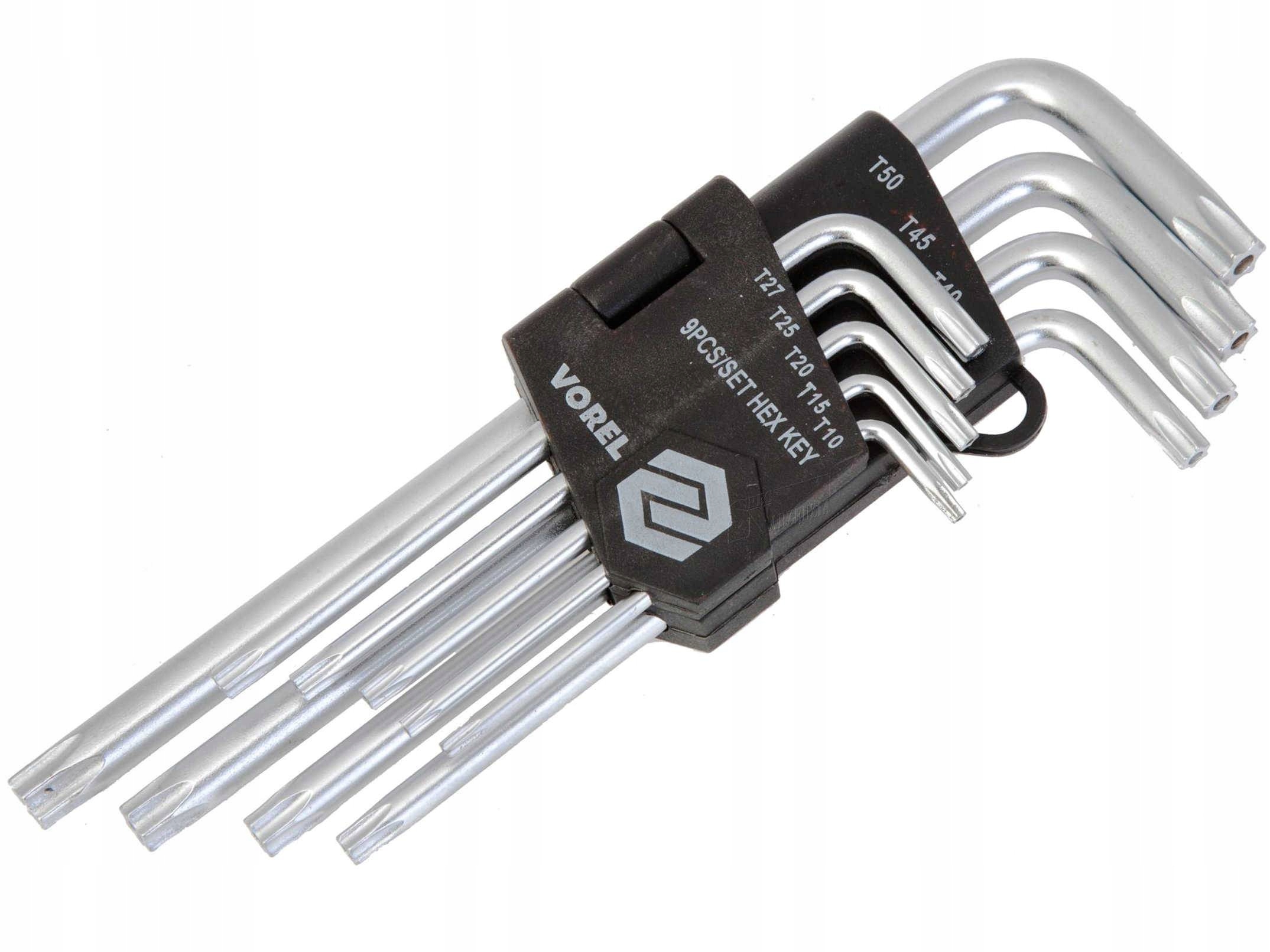 

Vorel Klucze Trzpieniowe Torx Security T10-T50 9Sz